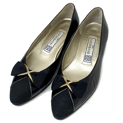ジバンシィ パンプス 黒 35 GIVENCHY ジバンシー ローヒール 2cm ブラック レディース 靴 女性 ブランド【中古】 | ウブロ 《質》