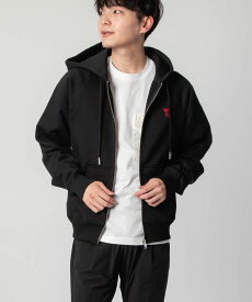 アミ パリス AMI PARIS USW415.747 パーカー ADC ZIPPED HOODIE メンズ アウター スウェット 長袖 フード ジップアップ ジャケット ストリート シンプル カジュアル フーディー ギフト 贈り物 プレゼント ブラック ヘザーアッシュグレー XS S M L