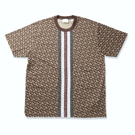 バーバリー BURBERRY MUNLEY TBM Tシャツ メンズ モノグラムストライププリント 半袖 コットンTシャツ ブラウン XS/S/M/L 8018239 ギフト プレゼント