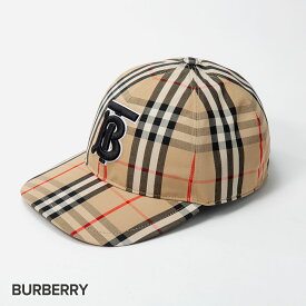 バーバリー BURBERRY 80385041 キャップ メンズ レディース 帽子 TBロゴ ベースボールキャップ ヴィンテージチェック コットン モノグラフモチーフ 2021秋冬新作 AW A7028 アーカイブベージュ XS～XL