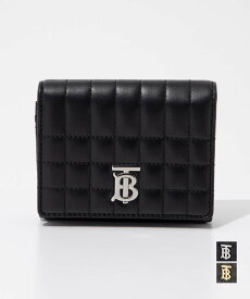 バーバリー BURBERRY 8064823 三つ折り財布 レディース 財布 ミニ財布 ローラ レザー コンパクトウォレット TBロゴ 小銭入れ プレゼント ギフト 贈り物 カジュアル 記念 お祝い LOLA COMPACT WALLET ブラック×パラディオ