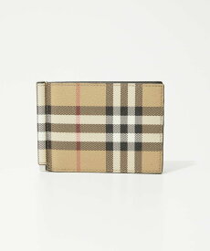 バーバリー BURBERRY 8084176 二つ折り財布 メンズ 財布 マネークリップ カードケース ミニ財布 ヴィンテージ チェック レザー ロゴ 折り財布 ギフト プレゼント お祝い 記念 コンパクト アーカイブベージュ