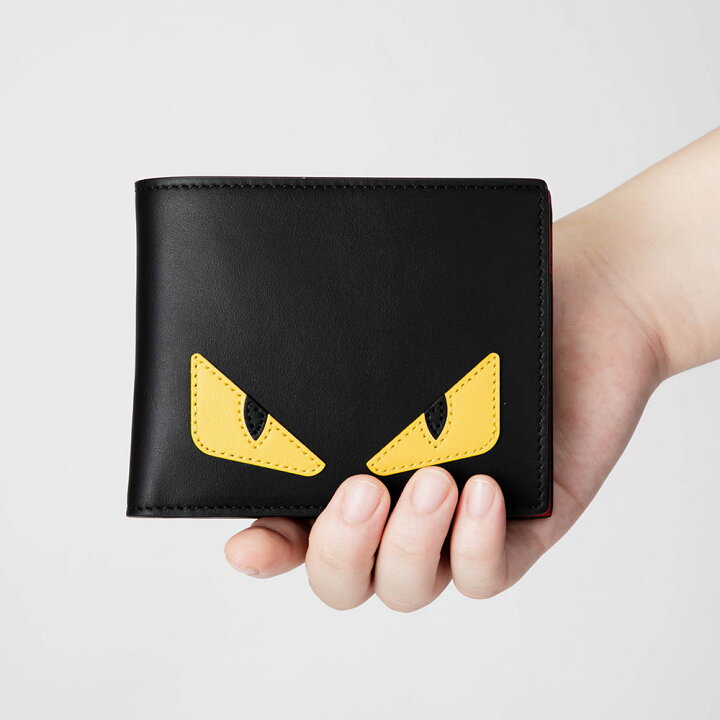楽天市場 フェンディ Fendi 二つ折り財布 メンズ 財布 バッグ バグズ アイモチーフ Bag Bags Eye 小銭入れ付き レザー ブラック 7m0001 00o73 ギフト プレゼント Ublanc