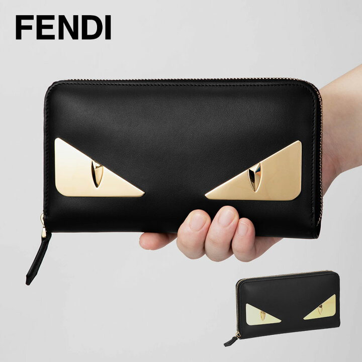 楽天市場 フェンディ Fendi 長財布 メンズ 財布 バッグ バグズ アイモチーフ Bag Bags Eye ラウンドファスナー レザー ブラック 7m0210 00sqp ギフト プレゼント Ublanc