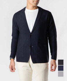 ラルディーニ LARDINI IVLJM89 IV63030 ジャケット KNIT JACKET メンズ アウター カーディガン ニットジャケット ウールシルク混紡 アウトドア ビジネス カジュアル 防寒着 ウェア 秋冬 グレー ネイビー ブラック S M L