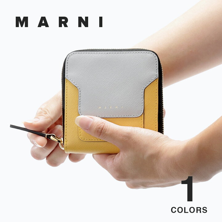 楽天市場】マルニ MARNI 二つ折り財布 レディース 財布 ジップ  
