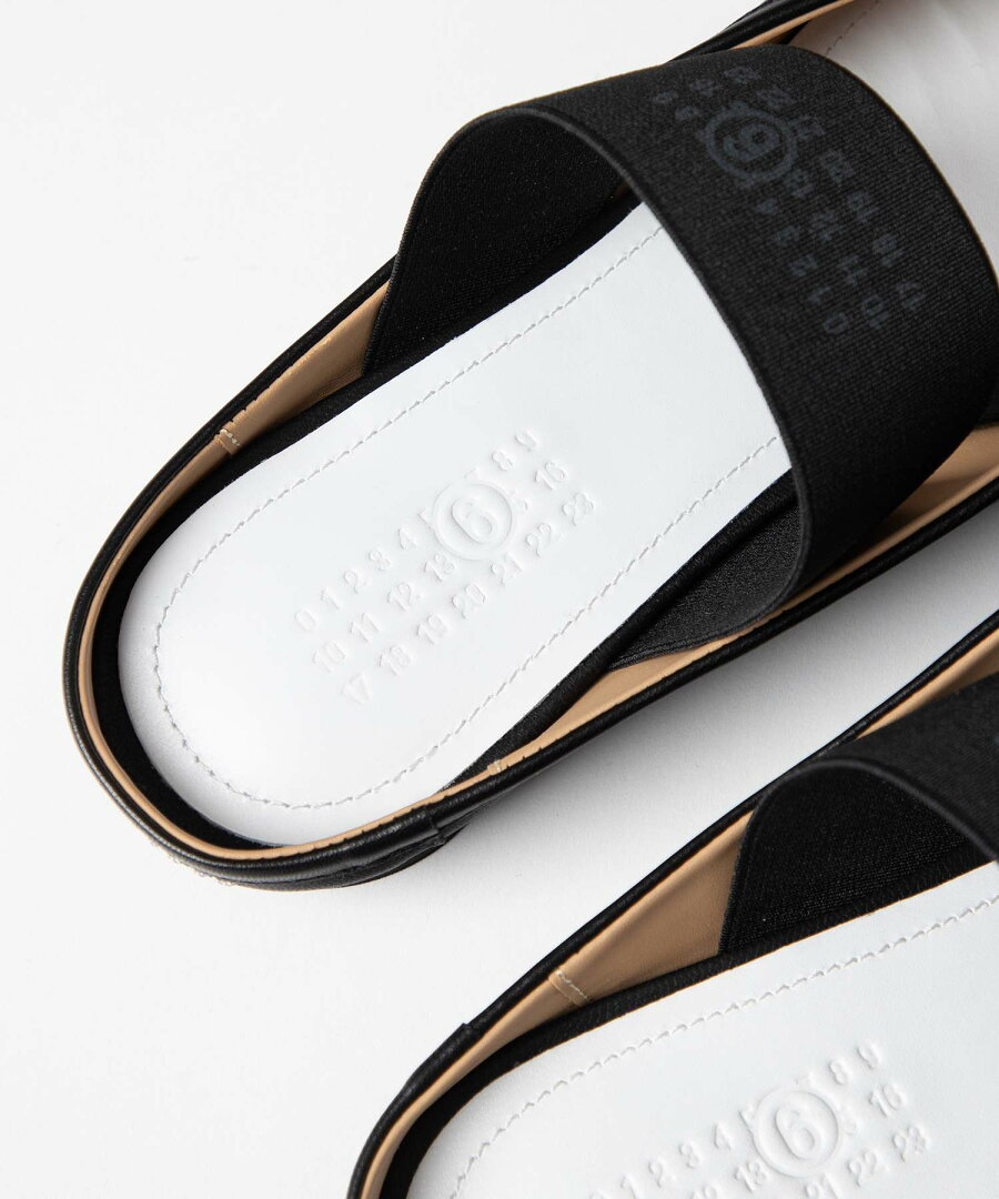 エムエム6 MM6 S66WX0062 P3628 パンプス SLIPPER レディース シューズ アナトミック スリッポン バレエシューズ レザー フラットシューズ シンプル カジュアル モード お出かけ 本革 革靴 ビジネス ビジカジ プレゼント メゾン マルジェラ ブラック 23.5〜26.0cm - メイン画像 12
