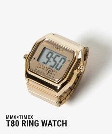MM6 Maison Margiela × TIMEX エムエム6 メゾンマルジェラ ×タイメックス T80 リングウォッチ TW2Y50100 TW2Y50200 リング ユニセックス アクセサリー ゴールド GOLD-TONE RING WATCH