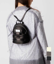 メゾン マルジェラ MAISON MARGIELA S56WA0014 P4300 バックパック GLAM SLAM BACKPACK レディース バッグ グラム スラム デイパック ミニリュックサック ショルダーバッグ お出かけ レザー 2way ギフト プレゼント ナンバーロゴ 通勤 通学 鞄 T8013 ブラック