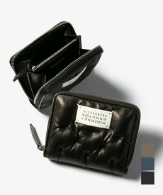 メゾン マルジェラ MAISON MARGIELA SA1UI0032 P6434 二つ折り財布 WALLET ZIP AROUND CONTINENTAL SMALL レディース 財布 スモール ジップアラウンドウォレット ミニ財布 小銭入れ レザー グラム スラム エンブロイダード ロゴ コンパクト ギフト プレゼント ブラック