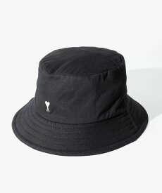 アミ パリス AMI PARIS UHA241.AW0041 帽子 ADC BUCKET HAT レディース バケットハット コットンツイル キャップ ハートロゴ つば広 アウトドア ブランド ギフト 贈り物 シンプル 記念 お祝い ブラック 56 58 60