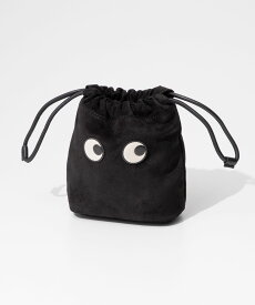 アニヤ ハインドマーチ ANYA HINDMARCH 5050925 182454 トートバッグ レディース バッグ 手提げバッグ 肩掛け 鞄 Drawstring Pouch Eyes in Kid Suede プレゼント お祝い 記念 お出かけ トート ギフト 誕生日 ブラック