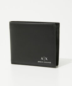 アルマーニ エクスチェンジ ARMANI EXCHANGE 958098 CC845 二つ折り財布 メンズ 財布 ミニ財布 小銭入れ A/X ロゴ カードケース プレゼント コンパクト 無地 コンチネンタルウォレット ギフト ブランド お祝い ブラック