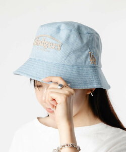 �G���G���r�[�R���A MLB Korea Vintage Denim Curve Logo Bucket Hat ���B���e�[�W �f�j�� �J�[�u ���S �o�P�b�g�n�b�g 3AHTV026N �n�b�g ���j�Z�b�N�X �X�q ���T���[���X �h�W���[�X Los Angeles Dodgers �j���[��