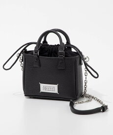 メゾン マルジェラ MAISON MARGIELA SB1WG0046 P4348 ショルダーバッグ 5AC TOTE HORIZONTAL レディース バック 5AC トート ホリゾンタル クロスボディ レザー ハンドバッグ カジュアル 本革 ロゴ チェーンストラップ プレゼント ギフト お出掛け 斜め掛け 肩掛け ブラック