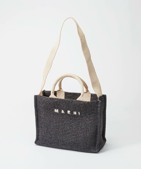 楽天市場】マルニ MARNI SMALL RAFFIA-EFFECT SMALL TOTE BAG ラフィア 