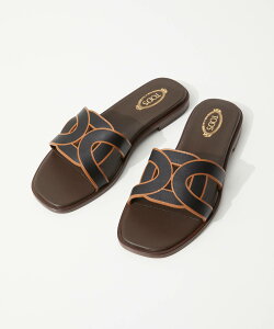 �g�b�Y TOD'S XXW70K0GU70 MID �T���_�� MIDOU ���f�B�[�X �V���[�Y �t���b�g�T���_�� �{�v �J�[�t���U�[ �C �I�[�v���g�D ���S �J�W���A�� �V���v�� �v���[���g �M�t�g �������� �u���b�N 23.0�`25.0cm