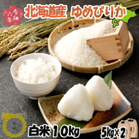 送料無料♪令和6年産　北海道北空知産限定・ゆめぴりか白米10kg【5×2】※一部地域別途送料ご負担いただきます。