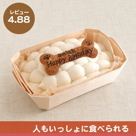 【犬 誕生日 ケーキ　スクエア大(バナナパウンドデコレーション)】　人間も食べられる「大食いワンコ用」パティシェ手作りデコレーションケーキ