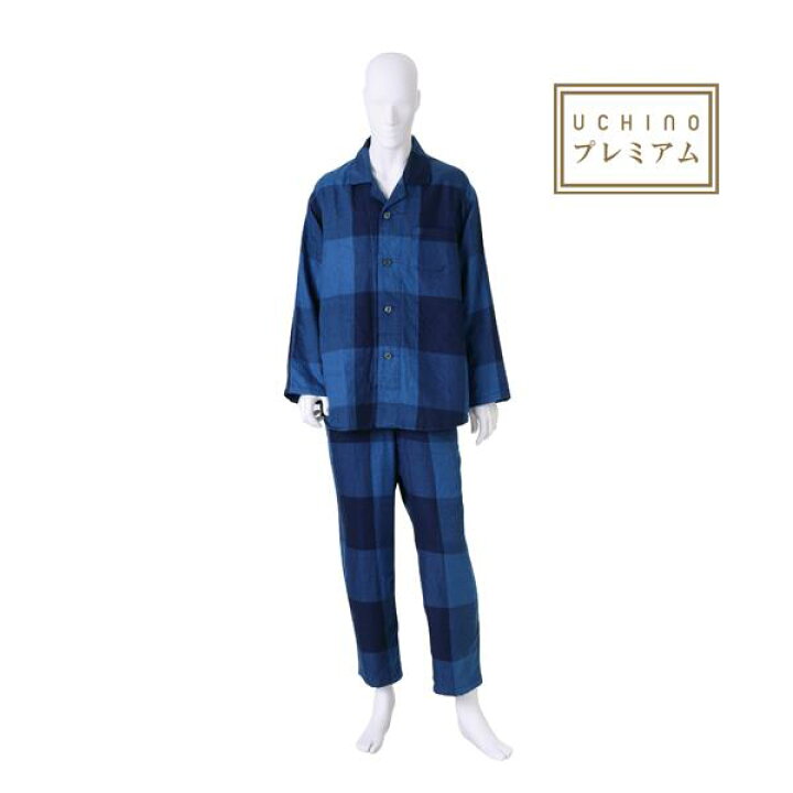 楽天市場 公式マシュマロガーゼ ブロックチェックメンズ パジャマ 紳士用 内野 Uchino 内野タオル ギフト贈り物 快眠パジャマ 3重ガーゼ 高級パジャマ 長袖 前開き 綿100 春 敬老の日 実用的 Uchino Online Shop