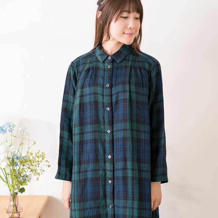 楽天市場 ルームウェア ワンピース Uchino マシュマロガーゼ タータンチェックヨーク ワンピース シャツワンピース 長袖 前開き 綿100 冬 秋冬 かわいい 内野タオル ギフト 贈り物 プレゼント Uchino Online Shop