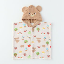 【UCHINO公式店】ウチノ【送料無料】 おともだちみーつけた前あきポンチョ｜accototo アッコトト ベビー アッコトト ポンチョ ガーゼ パイル カラフル ウチノ UCHINO ウチノタオル 【内野タオル】 ギフト 贈り物 プレゼント