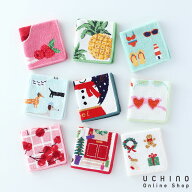 (SALE)タオルハンカチ UCHINO art シュエット ハンカチ かわいい クリスマス 春夏 フルーツ カクテル サ…