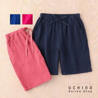 (SALE) クレープガーゼ UCHINO レディース ハーフパンツ ルームウェア パンツ レディース ゆったり きれ…