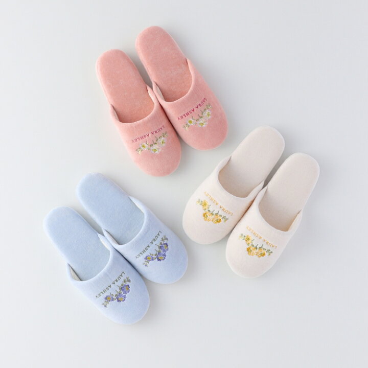 楽天市場】ローラアシュレイ LAURA ASHLEY ガーデンブルームスリッパ 