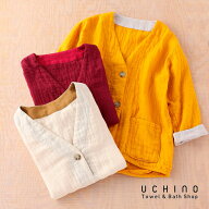 (SALE)ルームウェア あったか UCHINO マシュマロワッフルガーゼライト レディース テールカット カーディ…