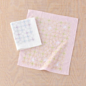 UCHINO 七宝紋 ゲストタオル 約34×40cm 表ガーゼ 裏パイル ギフトセット おしぼりタオル 七宝紋 ローヤル一般 ウチノ ウチノタオル 【内野タオル】 ギフト 贈り物 プレゼント