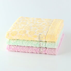 (SALE) 【UCHINO公式店】ウチノ フルールミニョン ワイドバスタオル ｜ ウンガロ フラワーモチーフ フェミニン スチームシャーリング 【内野タオル】 ギフト 贈り物 プレゼント