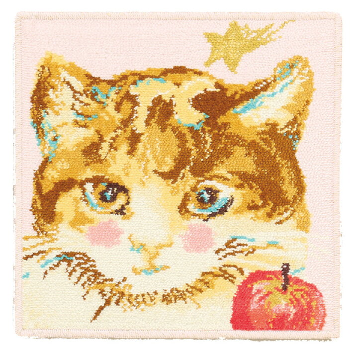 ルルギネス シェニールタオルハンカチ猫キャラクター 再入荷
