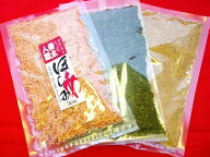 【送料無料】　3点セットでお好み焼き・焼きそばをより美味しく！　三陸えび干しあみ40g＋あおさ粉20g＋…