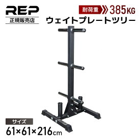 【REP Fitness 正規販売店】ウェイトプレートツリー ラック クロム加工 耐荷重385kg プレート収納 バーベル収納 省スペース バーベル ラック REP Fitness 筋力トレーニング ダンベルラック フィットネス機器 ジム用品 ホームジム ウェイトトレーニング