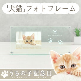 ＼超お得な15％OFFクーポン配布／うちの子記念日・フォトフレーム ワイド／ペット メモリアルグッズ おしゃれ かわいい 簡単 オーダーメイド 肉球 記念 犬 猫 誕生日 飾り付け プレゼント わんこ にゃんこ 写真 フォトグッズ ペット アクスタ 供養 仏壇 虹の橋 遺影 位牌