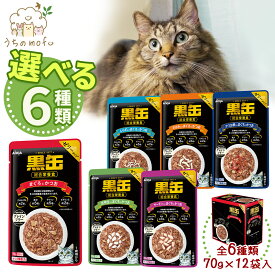 黒缶 パウチ アイシア 6種類 x 12個(計72個) セット 総合栄養食 黒缶パウチ グレインフリー まぐろとかつお しらす入り ササミ入り サーモン入り かつお節入り 舌平目入り 猫 ペット 愛猫 猫餌 キャットフード 猫用おやつ 猫のおやつ ねこ
