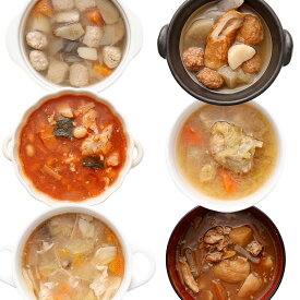 【りくりゅうペア愛用お惣菜】常温備食「うちのや」 スープオカズ全6種セット 235g×各1個 無添加 お惣菜 惣菜 おかず もう1品