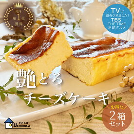 お歳暮・新春ご挨拶に【艶とろチーズケーキ】2箱セット！　1位受賞！ チーズケーキ　お得セット　濃厚ケーキ　横浜スイーツ　お菓子　ベイクドチーズケーキ　バスクチーズケーキ　お取り寄せスイーツ　濃厚バスク　ご褒美スイーツ　秋ギフト　お歳暮ギフト