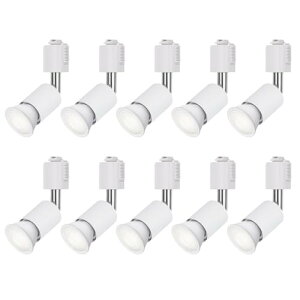 DiCUNO ダクトレール用スポットライト E26口金 LED電球付き 60W形相当 昼白色 LEDスポットライト 6W ライティングバー用スポットライト ダクトレール用器具 高輝度 5000K 広角 非調光 ホワイト 10個