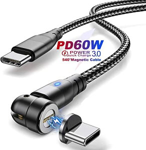 C360x+180x] Type C to Type C USB PDP[u yPD60WΉ/20V/3Az}[dΉ ho E ϋviC fh~phone MacBook AIR/iPad Pro/Galaxy Sony/Switch/Xperia/Galaxy/Google Pixel Type-c[qt̋@