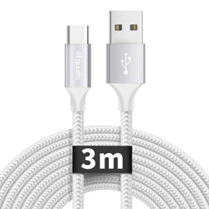 USB Type C P[u 3m  USB C P[u  ^Cvc [Ԃ }[d f[^] ϋv fh~ iPhone15V[YAFireHD 10 8 ^ubgAGalaxyAXperiaAXiaomiȂUSB-C@Ή