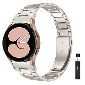 [Miimall] Galaxy Watch 6 /Galaxy Watch 5/galaxy watch4 classic/galaxy watch4用 メタルバンド 薄型 ギャラクシー ウォッチ5 ベルト 交換用バンドステンレス製Galaxy Watch6 44mm 40mm/Galaxy Watch 5 classic(スターライト)