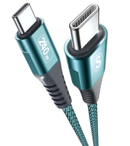 240W ^Cvc P[u 1M, sweguard PD3.1 }[d USB Type C P[u ϋviC [d USB C[Ԃ iPhone 15 16 Pro Max Plus,MacBook ProAiPad mini/ProAMatebookASony XperiaASamsung Galaxy S24 S23 S22