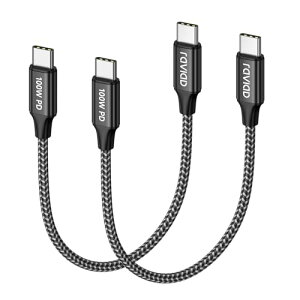 RAVIAD USB Type C P[u Z 30CM 2{Zbg USB-C & USB-C P[u PD3.0 QC3.0 Ή 100W/5A }[d f[^]Ή ϋviC҂ c^Cv iPhone 16 15, MacBook Pro, iPad, Galaxy S24 S23 S22 S21 S20,