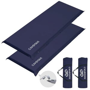 CAMDOOR キャンプ マット エアーマット 厚手 8cm【30秒自動膨張・より広い】R値 6.8 インフレーターマット 車中泊 コンパクト 自動膨張 キャンパー 無限連結可能 キャンプ用品 寝具エアーベッド