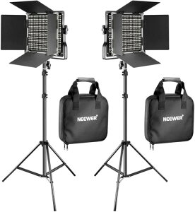 NEEWER 2pbN 660 LEDrfICgƃX^hLbg BepCg 40W Px CRI96+ 3300lux/1m 3200K-5600KFx F 0-100\ UuPbgAo[hAƎ[P[Xt