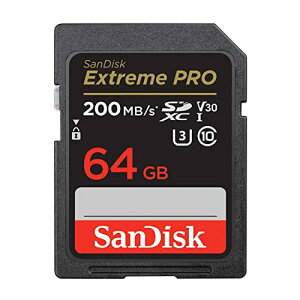y TfBXN i z SanDisk SDJ[h 64GB SDXC Class10 UHS-I V30 ǎő200MB/s SanDisk Extreme PRO SDSDXXU-064G-GHJIN VpbP[W