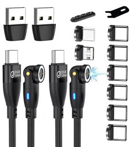 JJ JULIE JAPAN }Olbg[dP[u 9PIN PD 60W }Olbg[q3(USB Type-C 6,MicroUSB 1,ACv_Ng1) QC f[^ʐMΉ 2{Zbg(2m,ubN)