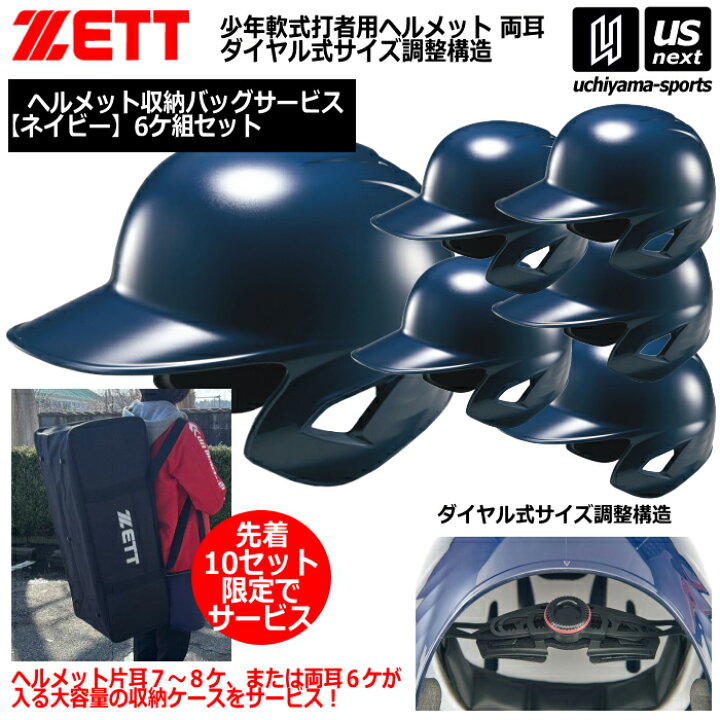 楽天市場】ゼット【 ZETT 】 野球 少年軟式打者用ヘルメット（ネイビー 